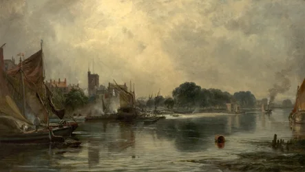 Die Themse bei Chiswick, London, 1865
